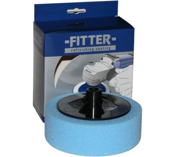 Круг полировальный на винте М14 150/50 мм, синий, мягкий №3 FITTER F09/51/B-150 1
