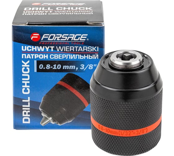 Патрон цанговый для дрели Forsage 1-10мм, 3/8" F-G00520(61410) 1