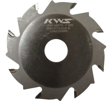 Диск пильный пазовый KWS 100х22х4.0/3.0х8T W 3000 05030-99985860