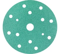 Круг шлифовальный на пленке Deerfos GREEN 150мм, 15 отв., Р100, 5 шт 4673770905446