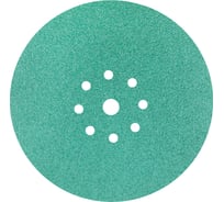 Круг шлифовальный на пленке Deerfos GREEN 225мм, 9 отв., Р120, 5 шт 4673770905644