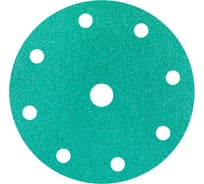 Круг шлифовальный на пленке Deerfos GREEN 150мм, 9 отв., Р40, 5 шт 4673770905224
