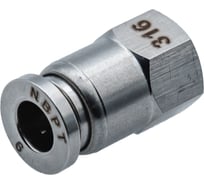 Фитинг NBPT прямой с внут. резьбой SSF 06-M5 (нерж. 316) арт. 86031