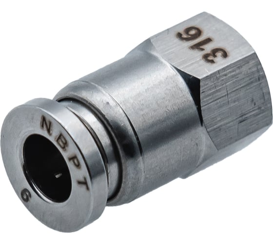 Фитинг NBPT прямой с внут. резьбой SSF 06-M5 (нерж. 316) арт. 86031 1