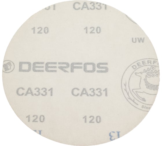 Круг шлифовальный на бумаге Deerfos CA331 150мм, без отв. Р120, 5 шт 4673770902933