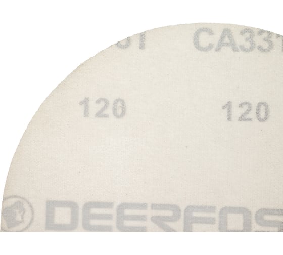 Круг шлифовальный на бумаге Deerfos CA331 150мм, без отв. Р120, 5 шт 4673770902933