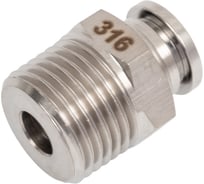 Фитинг NBPT прямой с нар. резьбой SSC 10-1/2 (04) (нерж. 316) арт. 86307