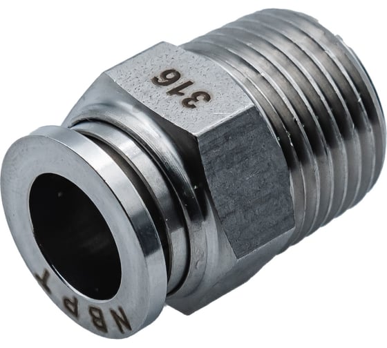Фитинг NBPT прямой с нар. резьбой SSC 10-1/2 (04) (нерж. 316) арт. 86307 1