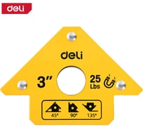Угольник-фиксатор магнитный для сварки DELI DL-HDW25 макс. усилие 11кг, углы 45,90,135 град 178729