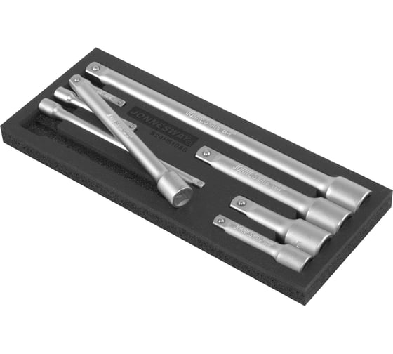 Набор удлинителей Jonnesway S24H5108S 1/4, 3/8, 1/2DR, 50-250 мм, 8 предметов 046783