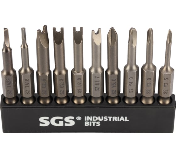 Набор бит SGS Spanner/Tri-Wing/TA S2 50мм 10шт 6350-10C SGS6350-10C