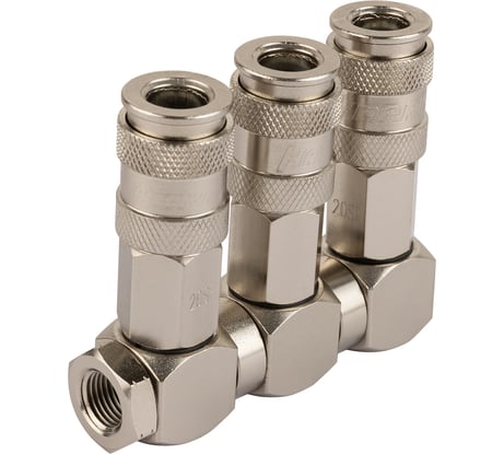 Разветвитель с вращающимися соединениями Harrison с тремя БРС мама и внутренней резьбой 1/4 HRS-SRT