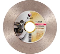 Диск алмазный отрезной сплошной 125x1,6x25x22,2 Заусовка серия Экстра (Керамогранит) Diam 000728