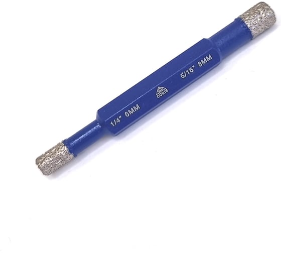 Коронка алмазная CORTE двусторонняя с шестигранным хвостовиком 3/8 HEX 6-8 мм. SBH0608
