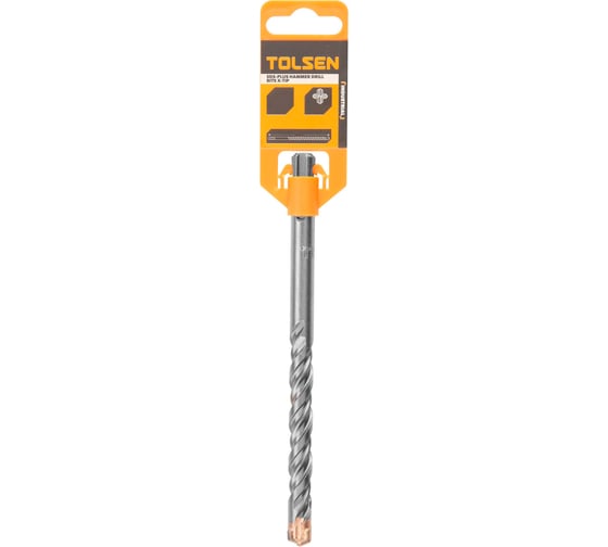 Бур по бетону TOLSEN Industrial SDS Plus, 18x310 мм, напайки TCT, X-Tip 74894