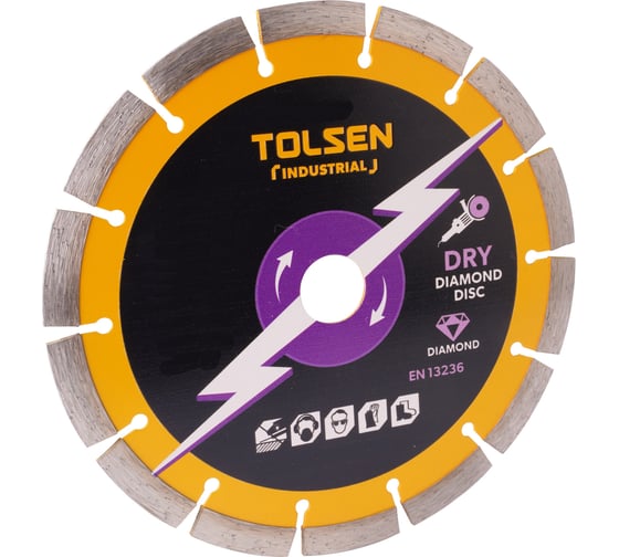 Диск алмазный сегментный TOLSEN Industrial 125x22.2 мм 76703
