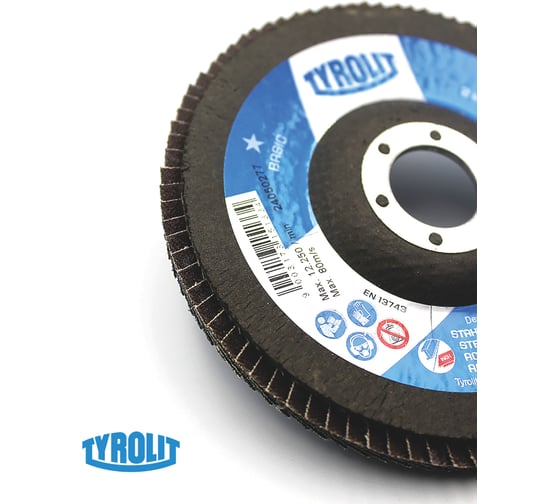 Лепестковый круг Tyrolit, 125x22.23, ZA80-325 TRL3-465-9316 TRL3-465-9316K