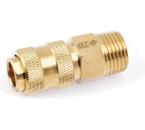 Штуцер быстросъёмный латунный Дело Техники "мама" (F) × "папа" 1/2"(М) 949082