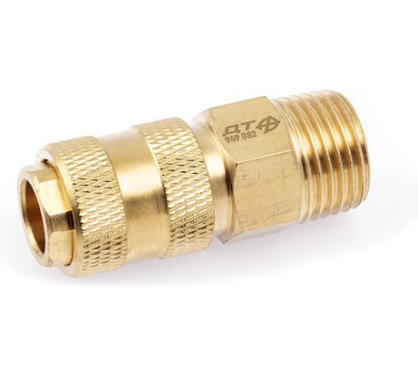 Штуцер быстросъёмный латунный Дело Техники "мама" (F) × "папа" 1/2"(М) 949082