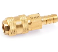 Штуцер быстросъёмный латунный Дело Техники "мама" (F) × ёлочка 11мм 949072