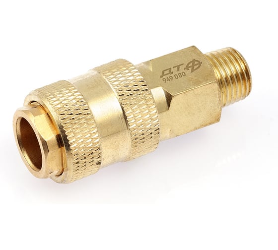 Штуцер быстросъёмный латунный Дело Техники "мама" (F) × "папа" 1/4"(М) 949080 1