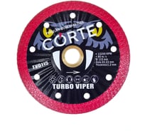 Диск алмазный CORTE для УШМ 22,2 мм 115х1,2х10 мм TURBO VIPER TVD115