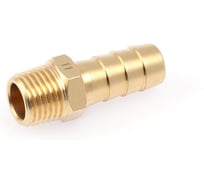 Штуцер резьбовой латунный Дело Техники "папа" 1/4"(M) × ёлочка 11мм 949037