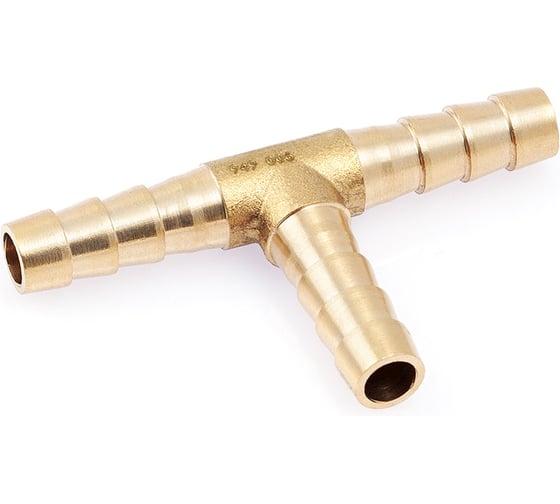 Штуцер соединительный Дело Техники Т-образный латунный елочка 7мм 949006 1