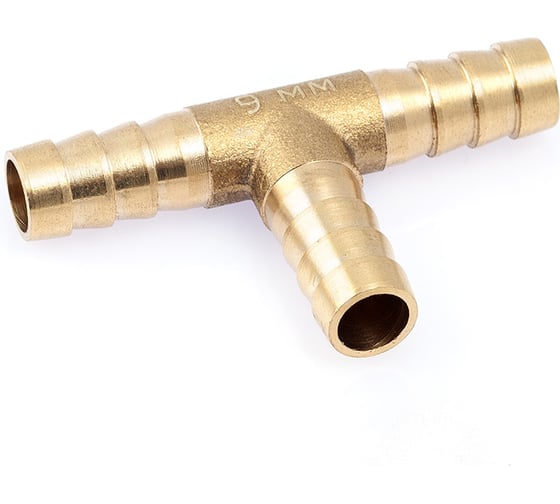 Штуцер соединительный Дело Техники Т-образный латунный елочка 9мм 949007 1