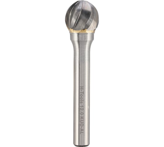 Бор-фреза твердосплавная H-Tools форма D(KUD), 12,0x10x52, S=6мм, HM ALU 116044AHT 1