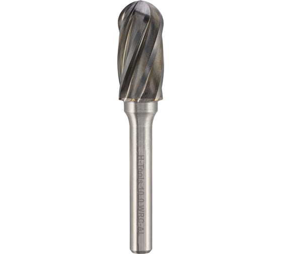 Бор-фреза твердосплавная H-Tools форма C(WRC), 10,0x20x60, S=6мм, HM ALU 116022AHT 1