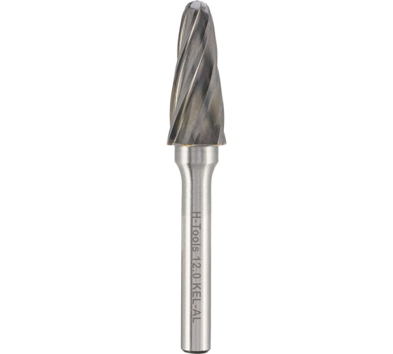 Бор-фреза твердосплавная H-Tools форма L(KEL), 12,0x28x68, S=6мм, HM ALU 116236AHT 1