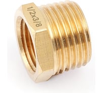 Переходник резьбовой латунный Дело Техники папа 1/2(M) × мама 3/8(F) 949092