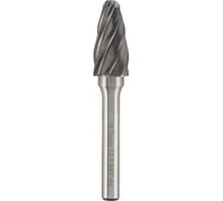 Бор-фреза твердосплавная H-Tools форма F(RBF), 12,0x25x65, S=6мм, HM ALU 116033AHT