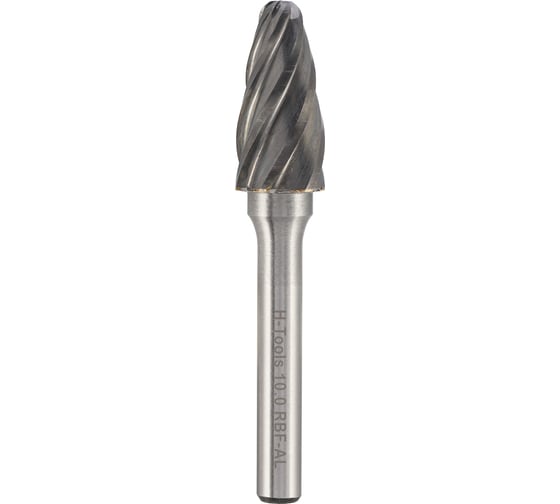 Бор-фреза твердосплавная H-Tools форма F(RBF), 10,0x20x60, S=6мм, HM ALU 116032AHT 1