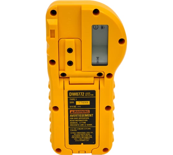Детектор для лазерных уровней DEWALT DE 0772
