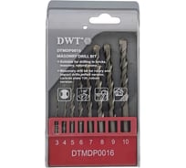 Набор сверел по бетону DWT 3/4/5/6/7/8/9/10мм,HCS45+TCT DTMDP0016