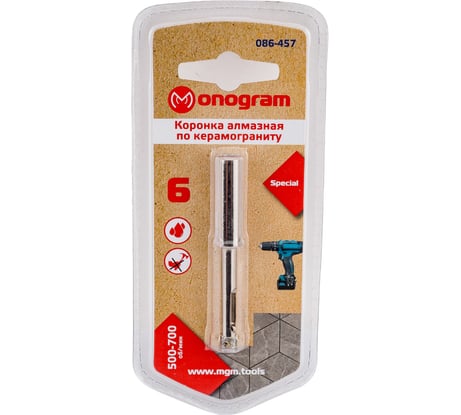 Коронка алмазная Special (6х65 мм) MONOGRAM 086-457