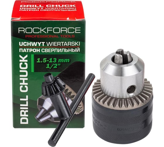 Патрон цанговый для дрели Rockforce 1.5-13 мм, 1/2" RF-G00500(61428) 1