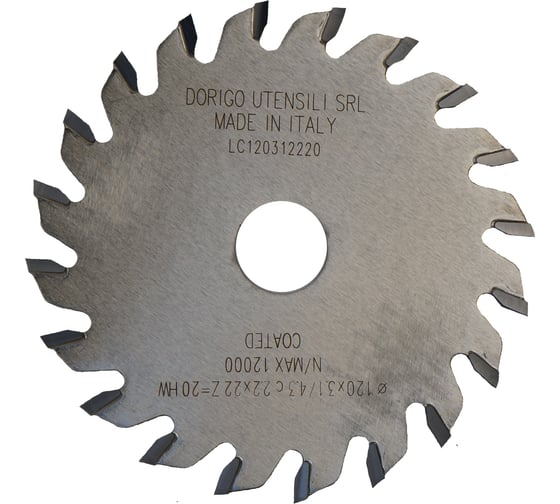 Диск пильный Dorigo подрезной 120x3.1-4.3/2.2x22 Z=20 LC120312220