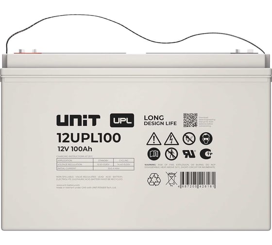 Аккумуляторная батарея UNIT 12В-105Ач 12UPL100