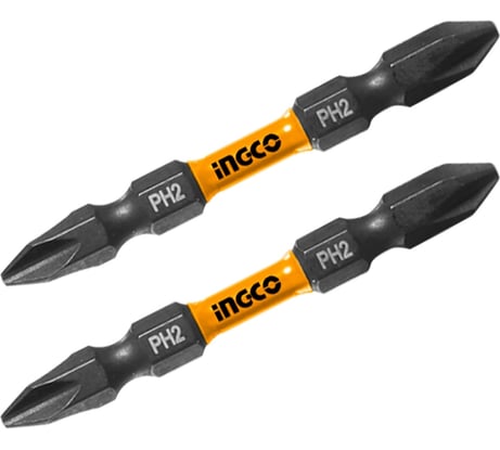 Ударная бита INGCO SUPER INDUSTRIAL PH2хPH2, 65мм, 2шт, S2 SDBIM72PH265