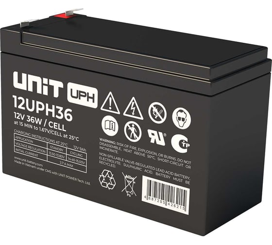 Аккумуляторная батарея UNIT 12В-9Ач 12UPH36