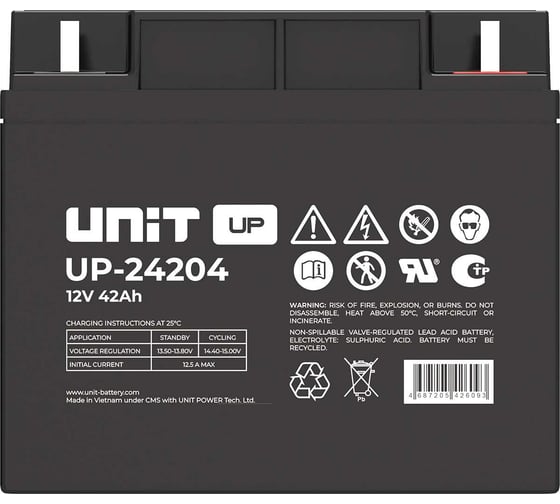 Аккумуляторная батарея UNIT UP-24204 12В-42Ач UP24204