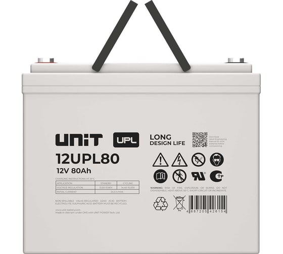 Аккумуляторная батарея UNIT 12В-80Ач 12UPL80
