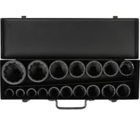 Набор головок ударных Airline 3/4 DR L=56мм, 12гр. 17 предметов, 19-55мм, металл.кейс ATAS827