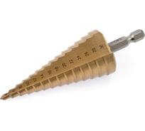 Сверло ступенчатое по металлу с шестигранным хвостовиком Дело Техники Ø4-30мм 216030