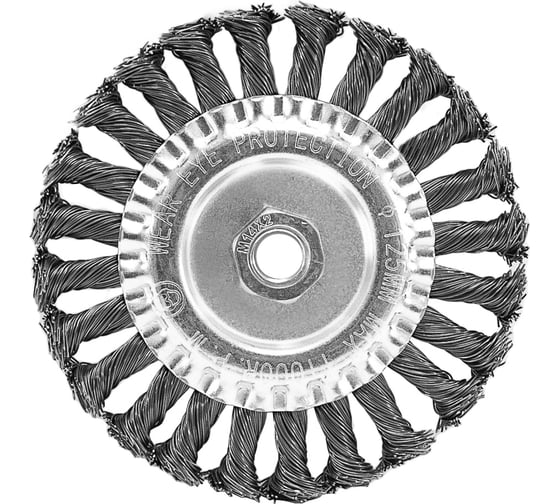 Щетка-крацовка плоская (125 мм; M14; стальная скрученная проволока) Pobedit 2126312