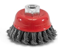Щетка-крацовка чашка (75 мм; M14, двухрядная; стальная скрученная проволока) Pobedit 2128307