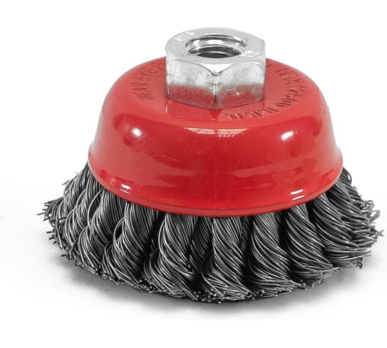 Щетка-крацовка чашка (75 мм; M14, двухрядная; стальная скрученная проволока) Pobedit 2128307